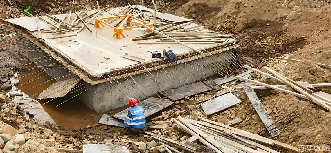 塔吊地基加固施工现场