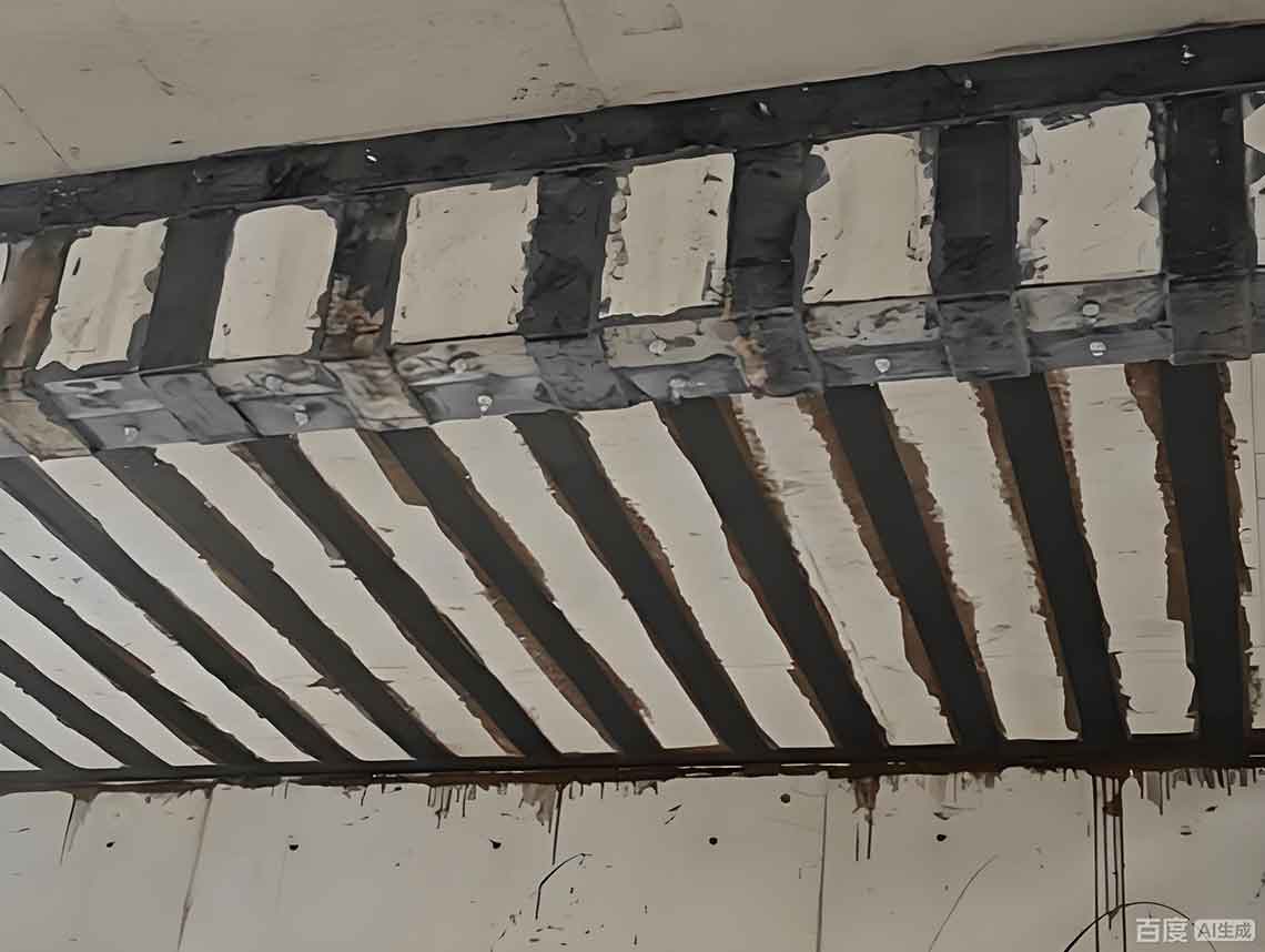 结构梁裂缝粘钢加固